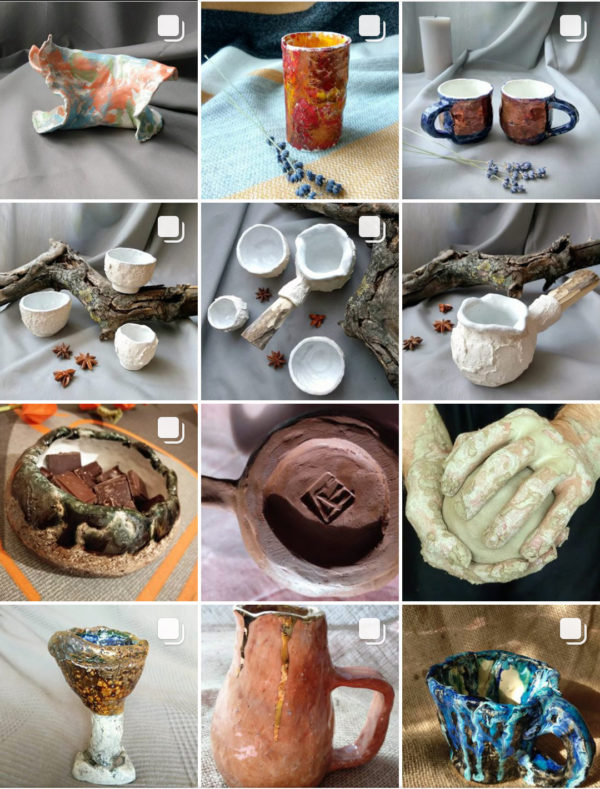 Примеры визуального оформления керамики в Инстаграм-аккаунтах